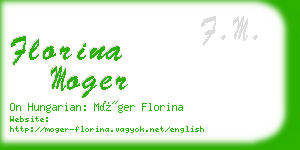 florina moger business card